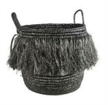 Zeegras mand met franjes