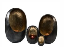 Beautiful Egg Candle Zwart/Goud — 41 x 23 x H60cm