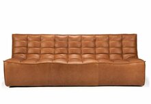 c. 3-zits Bank Oliver Cognac