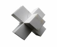 Deco Marble Cross White S