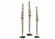 Schelpentoren | Moneystick Grijs — 12 x 12  x H 65cm