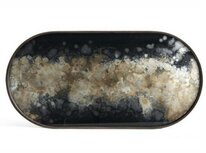 b. Etnicraft Black Organic Oblong  20467  Dienblad | Tray
