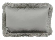 Sierkussen Dafne off white + fringe silver